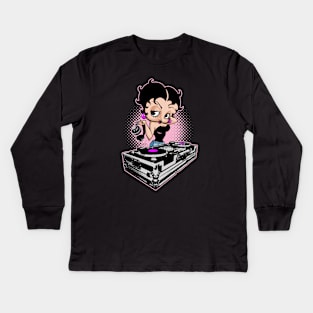 BETTY BOOP TURNTABLES - 2.0 Kids Long Sleeve T-Shirt